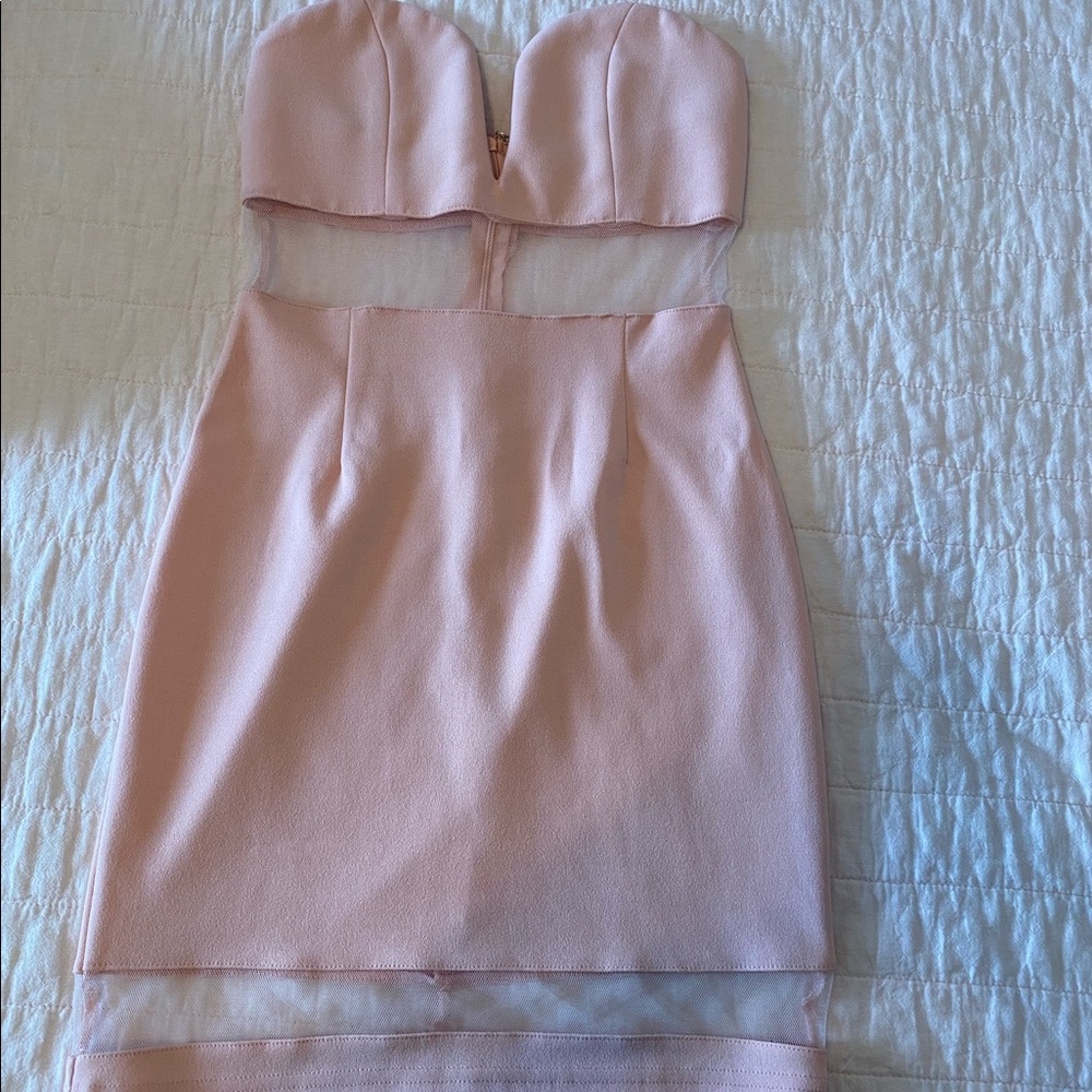 Light Pink Mesh Cutout Dress Size XS